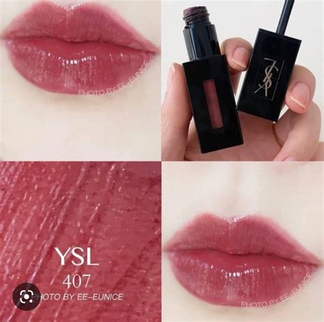 ysl 黑管407|YSL 黑管水光唇釉 407 絕美溫柔!! 細閃豆沙玫瑰 weareseoul.com.